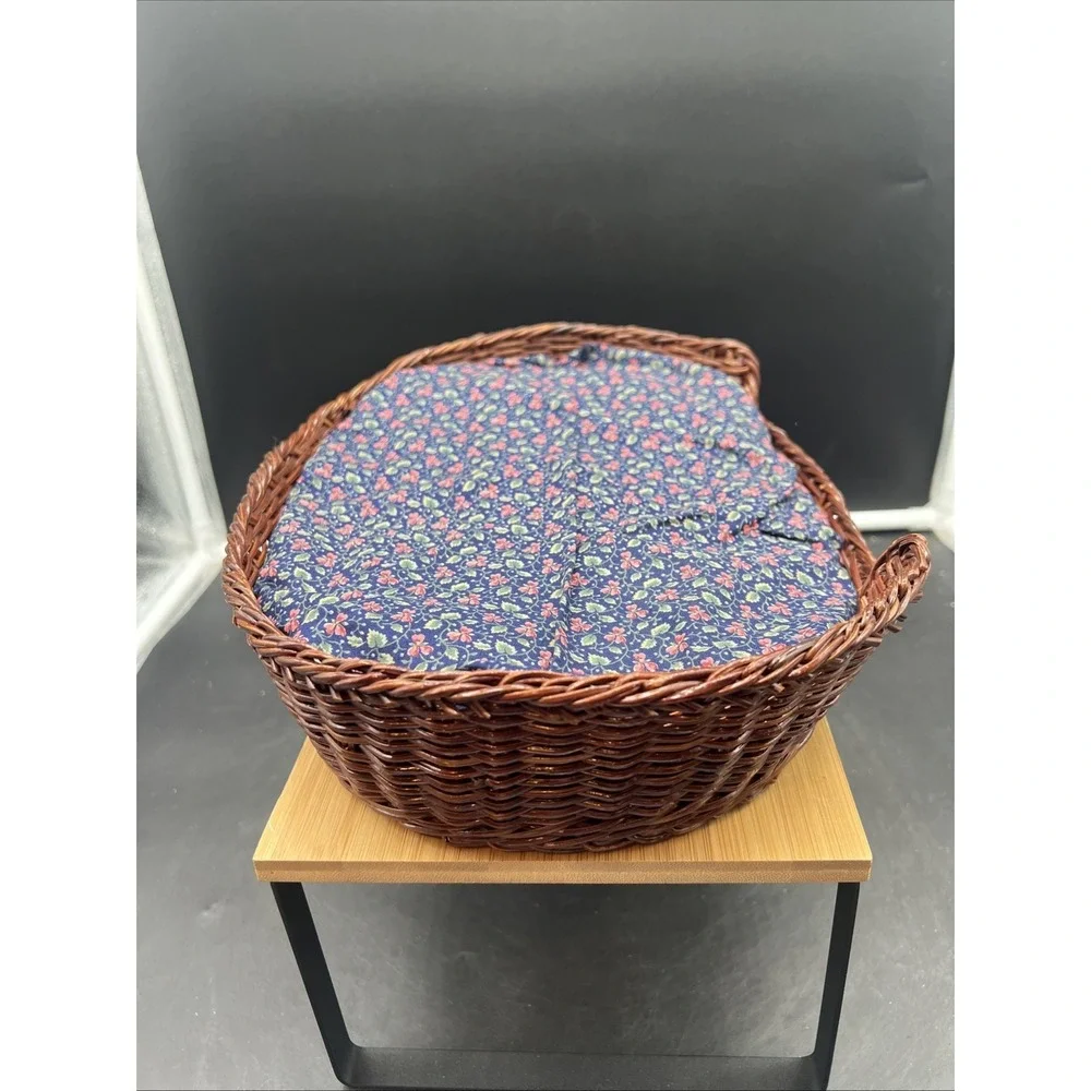 Charming Pet/Doll Bed Basket- 13x10- Wicker Rattan Small Cat, Furry Friend
